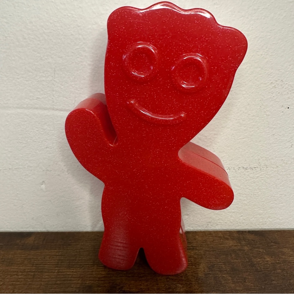 Sour Patch Kids Red "Redberry" Character 3D Molded Plastic Storage Tin Case